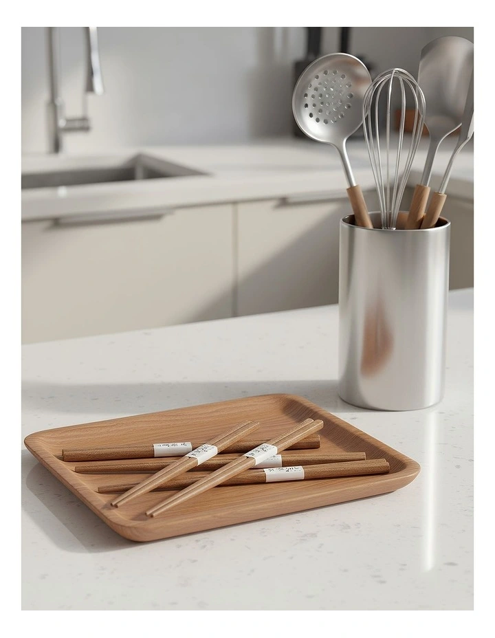 Wooden Sushi Chopsticks 5 Pieces in Brown image 4