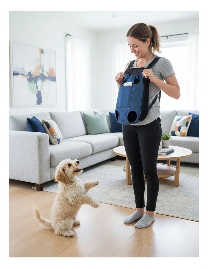 Pet Carrier Small Backpack in Blue image 3