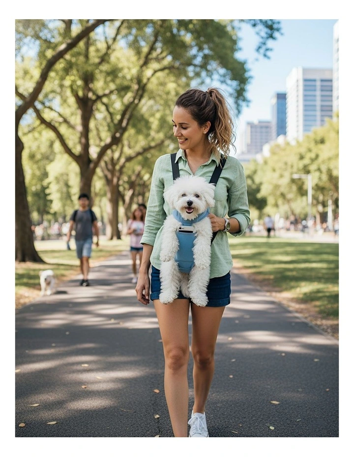Pet Carrier Small Backpack in Blue image 4