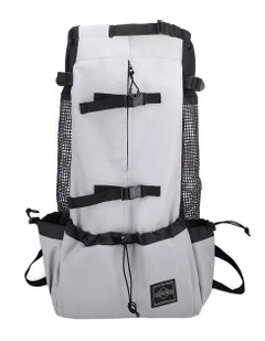 Pet Carrier XL Travel Riding Backpack in Grey