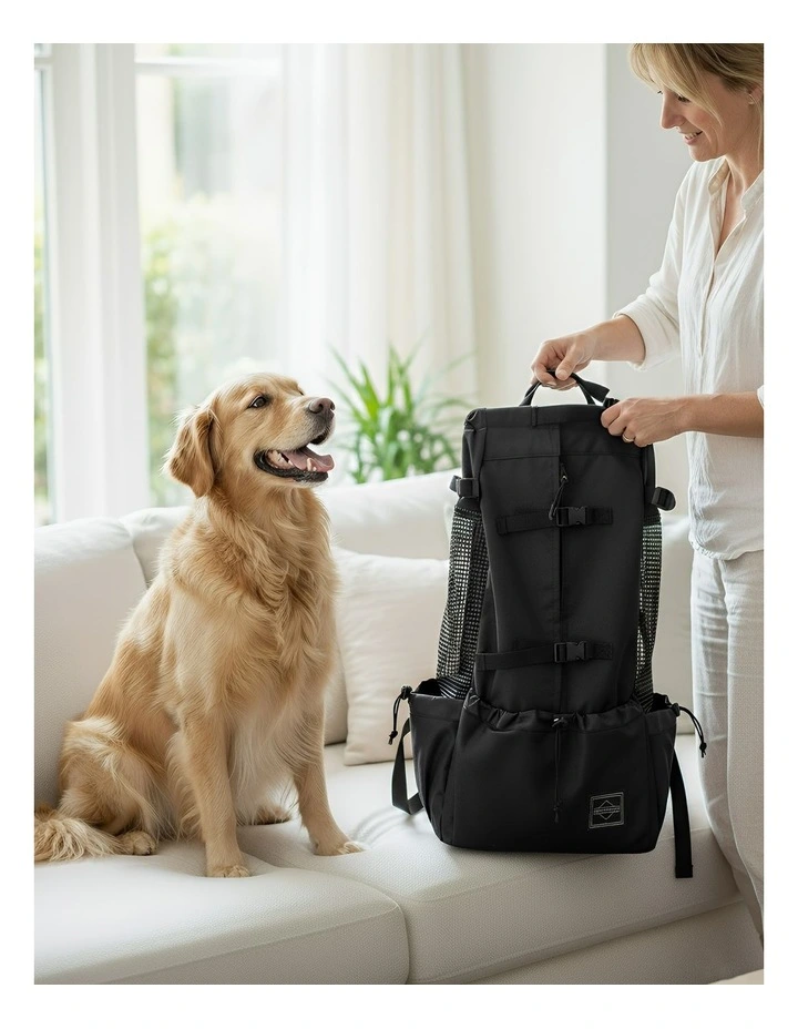 Pet Carrier XL Driving Backpack in Black image 2