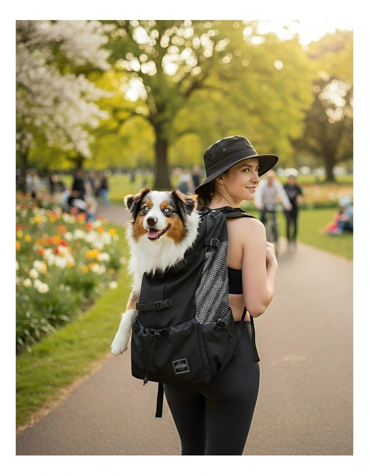 Pet Carrier XL Driving Backpack in Black image 3