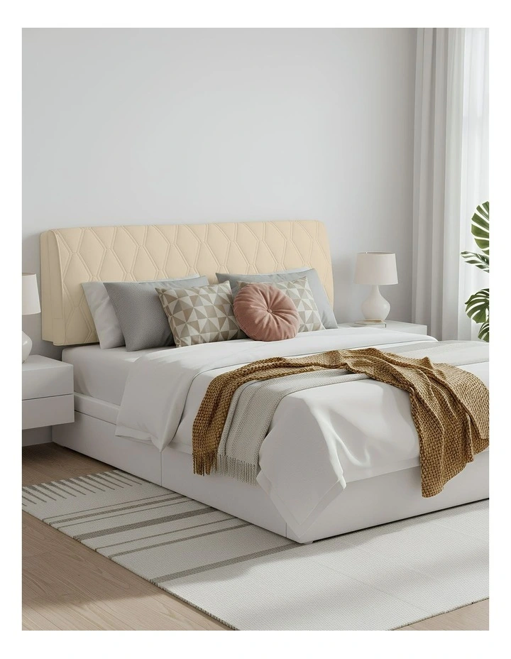 Bed Headboard Cover 170x70cm in Beige image 2