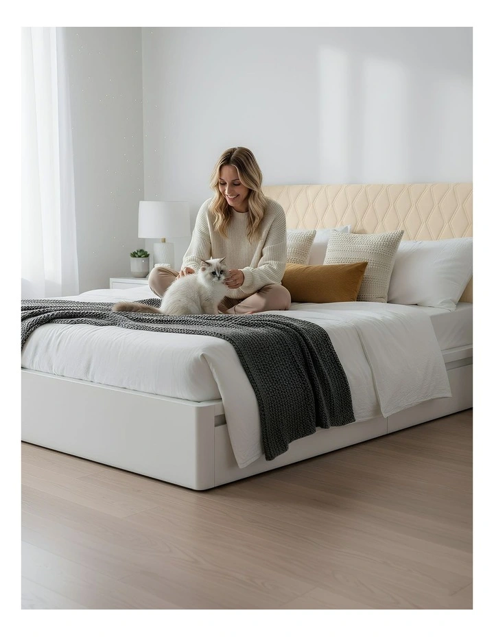 Bed Headboard Cover 170x70cm in Beige image 3