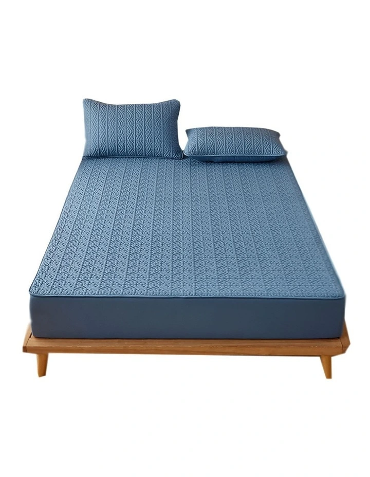 Anti-bacterial King Size Mattress Cover in Blue image 1