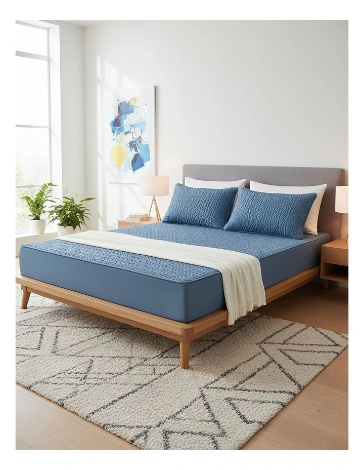 Anti-bacterial King Size Mattress Cover in Blue image 4