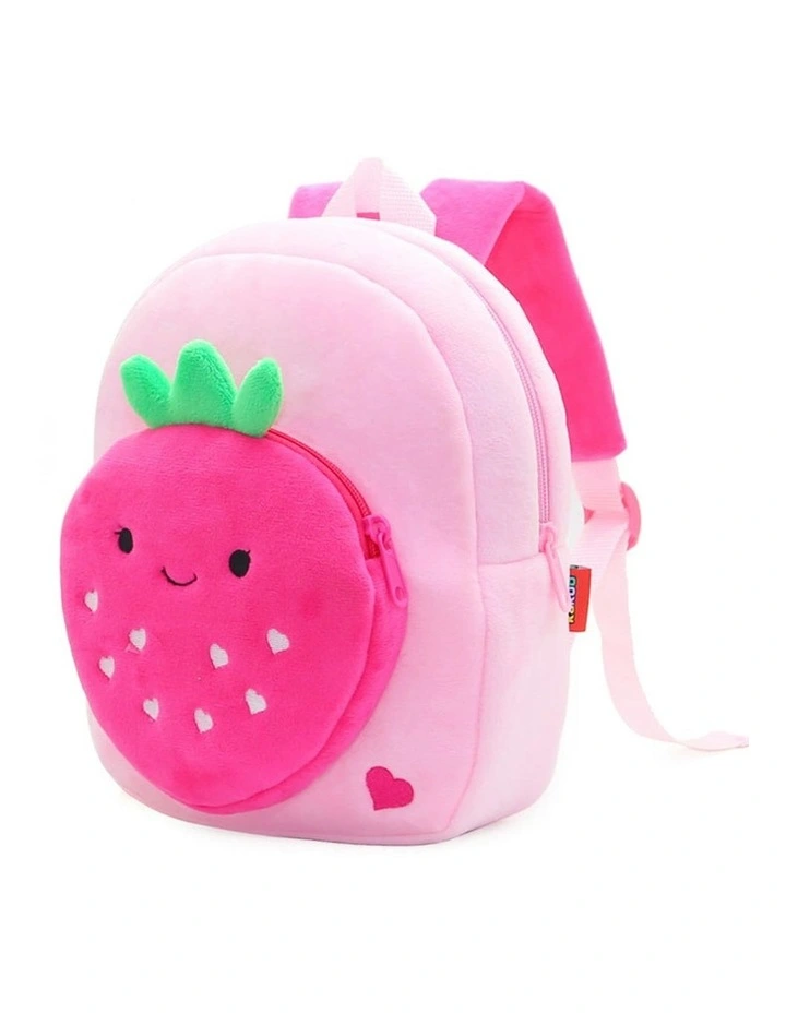 Strawberry School Backpack in Pink image 1