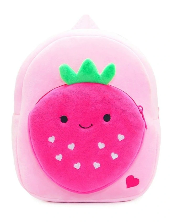 Strawberry School Backpack in Pink image 5