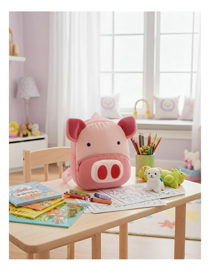 3D School Backpack in Pink image 3