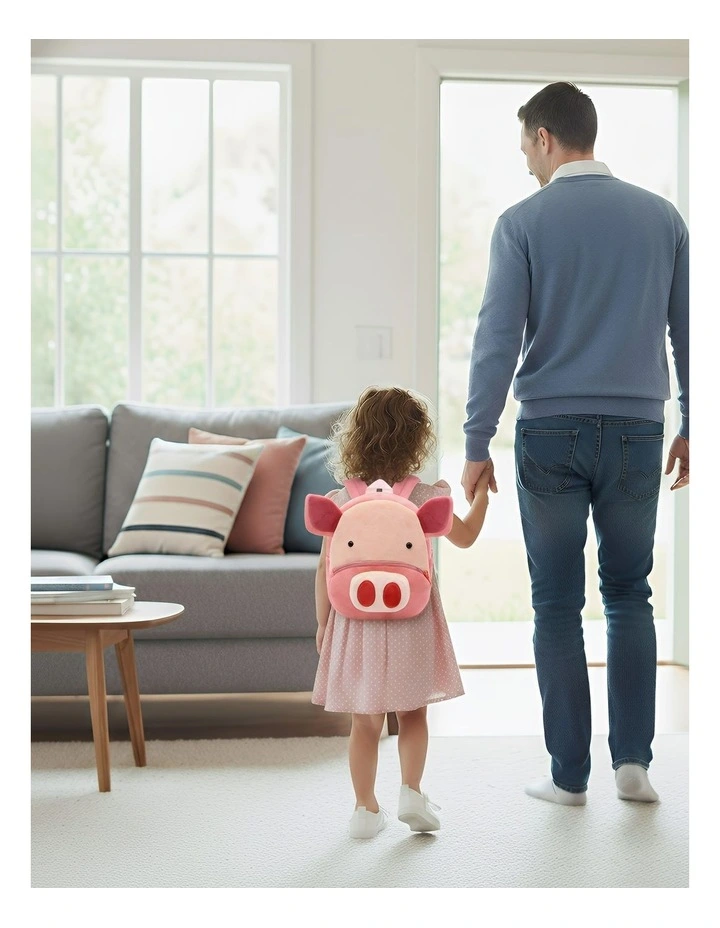 3D School Backpack in Pink image 4