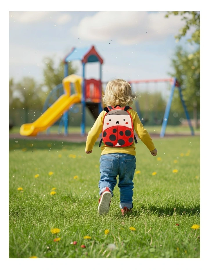 3D Ladybug School Backpack Cute Cartoon Animal Plush Bag in Red image 5