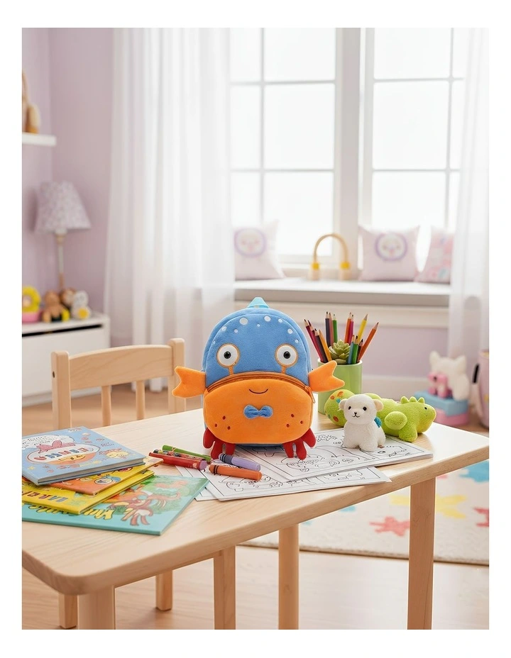 3D School Backpack in Blue image 3