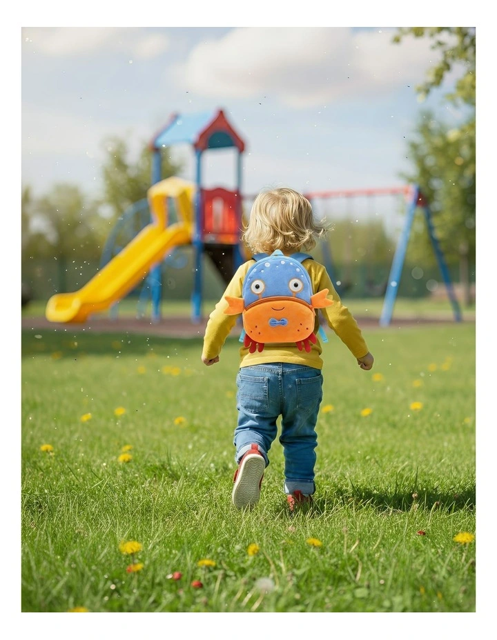 3D School Backpack in Blue image 5
