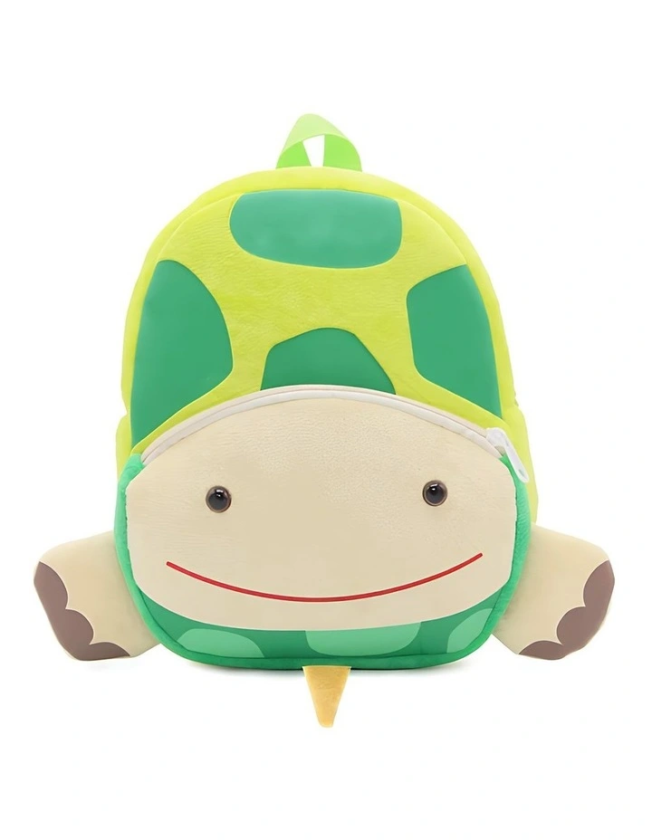 3D Turtle School Backpack in Green image 1