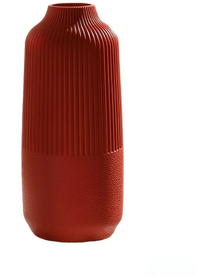 Large Nordic Style Pot Room Home Decor Flower Vase in Rosy Red image 1