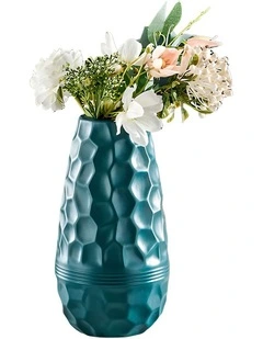 Large Meteorite Nordic Style Table Decor Flower Vase in Blue