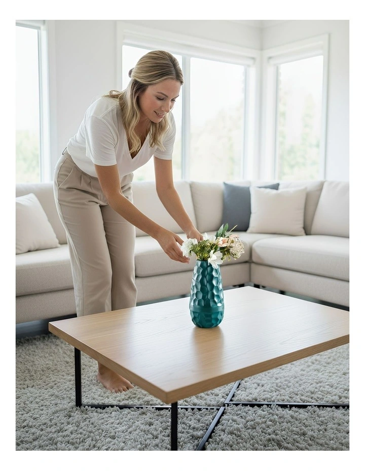 Large Meteorite Nordic Style Table Decor Flower Vase in Blue image 3