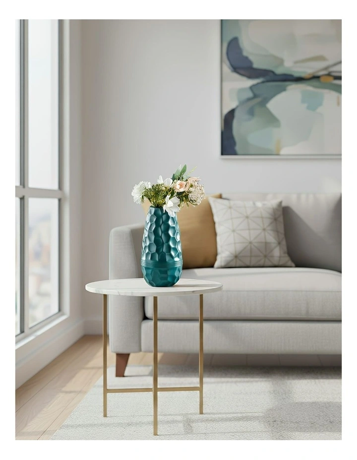 Large Meteorite Nordic Style Table Decor Flower Vase in Blue image 4