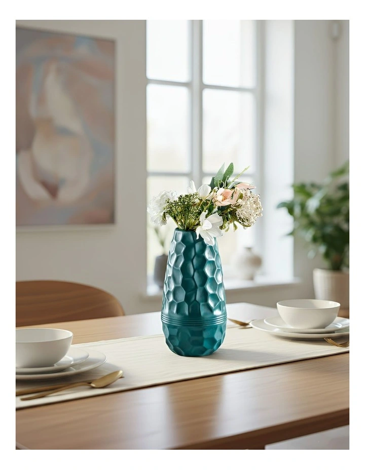 Large Meteorite Nordic Style Table Decor Flower Vase in Blue image 5