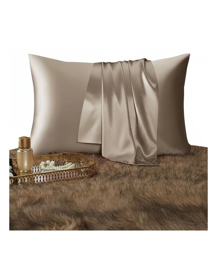 Mulberry Silk Pillowcase 50x90cm in Coffee Natural image 1