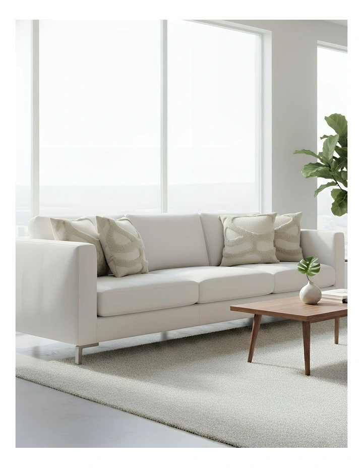 Tufted Embroidered Decorative Cushion Cover in Beige image 2