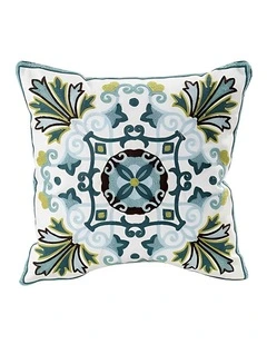 Bohemian Embroidered Decorative Cushion Cover in White