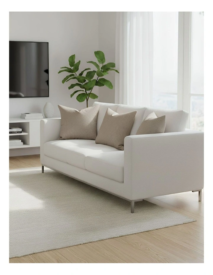 Woven Decorative Cushion Cover in Khaki image 4