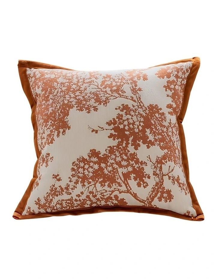 Tree Branches Print Decorative Cushion Cover in Brown image 1