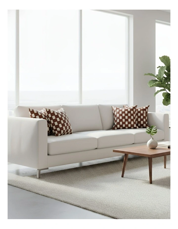 Checkedboard Decorative Cushion Cover Pillowcase in Multi image 2