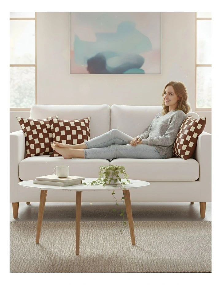 Checkedboard Decorative Cushion Cover Pillowcase in Multi image 5