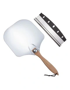 Pizza Cutter and Shovel No Oxidation 12*14 Inch in Silver