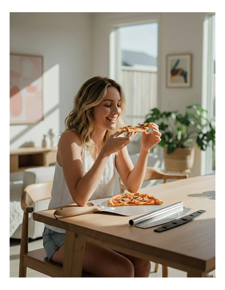 Pizza Cutter and Shovel No Oxidation 12*14 Inch in Silver image 5