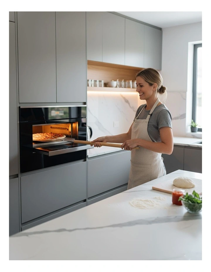 Pizza Spatula With Foldable Wooden No Oxidation 12*14 Inch in Silver image 4