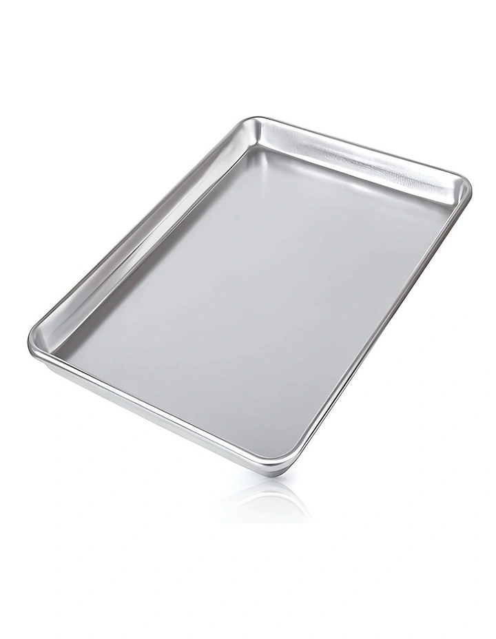 Aluminum Sheet Rectangular Baking Pan Tray 25*16 Inch in Silver image 1