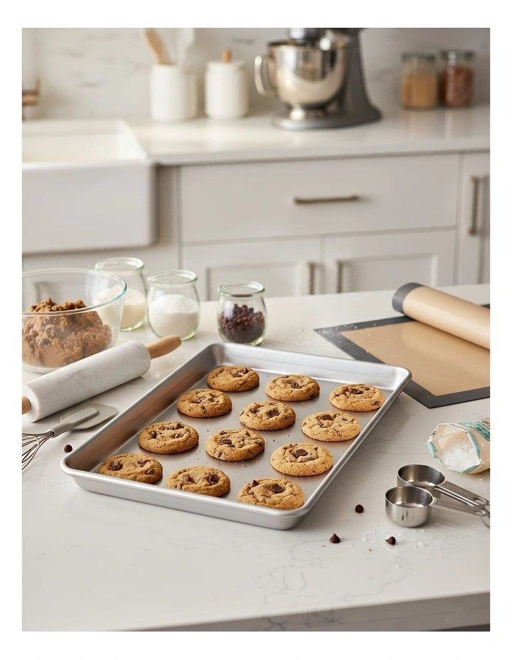 Aluminum Sheet Rectangular Baking Pan Tray 25*16 Inch in Silver image 2