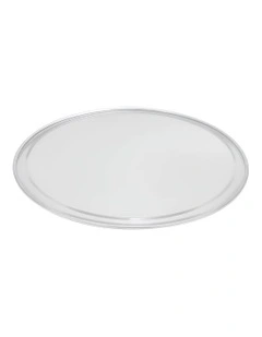 Aluminum Round Rimmed Non Stick Metallic Pizza Tray 7 Inches in Silver