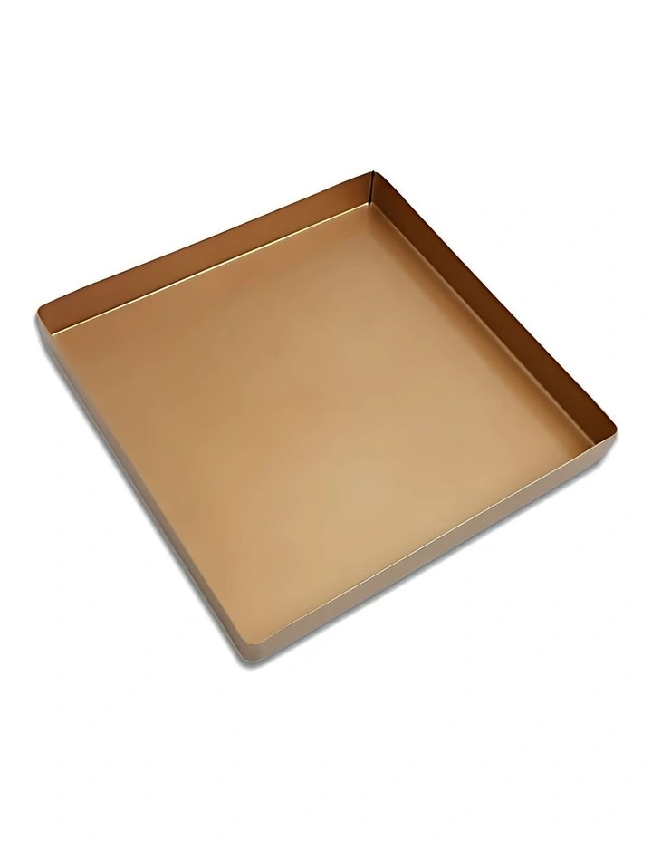 Square Non Stick Baking Tray in Gold image 1