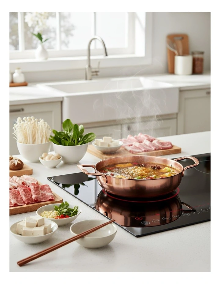 Large Stainless Steel Stock Pot in Rosegold image 2