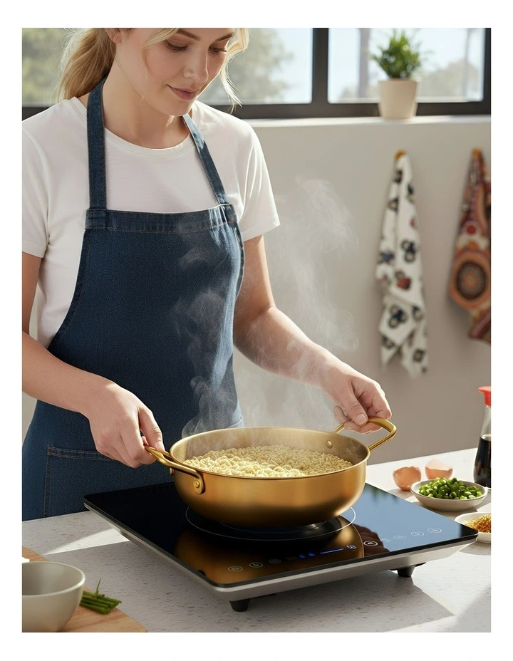 Stainless Steel Hot Pot Set Of 2 Pieces in Gold image 3