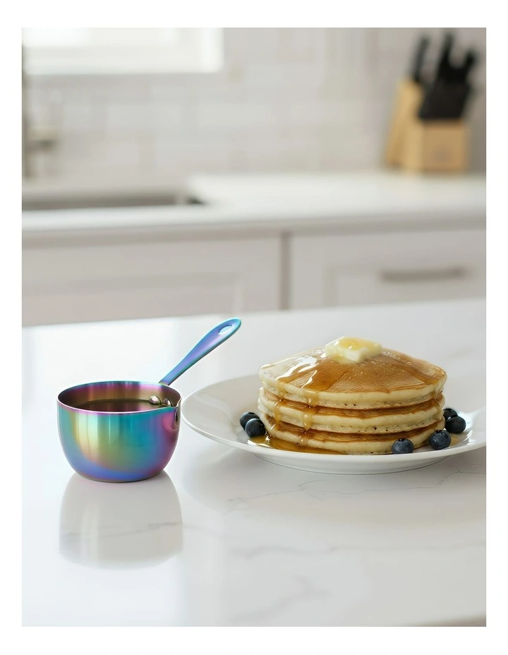 Pouring Pots Mini Sauce Heating Stainless Steel Cookware 2 Pieces in Rainbow image 2