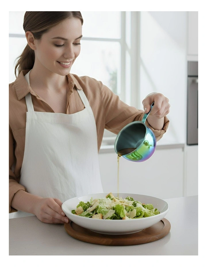 Pouring Pots Mini Sauce Heating Stainless Steel Cookware 2 Pieces in Rainbow image 4