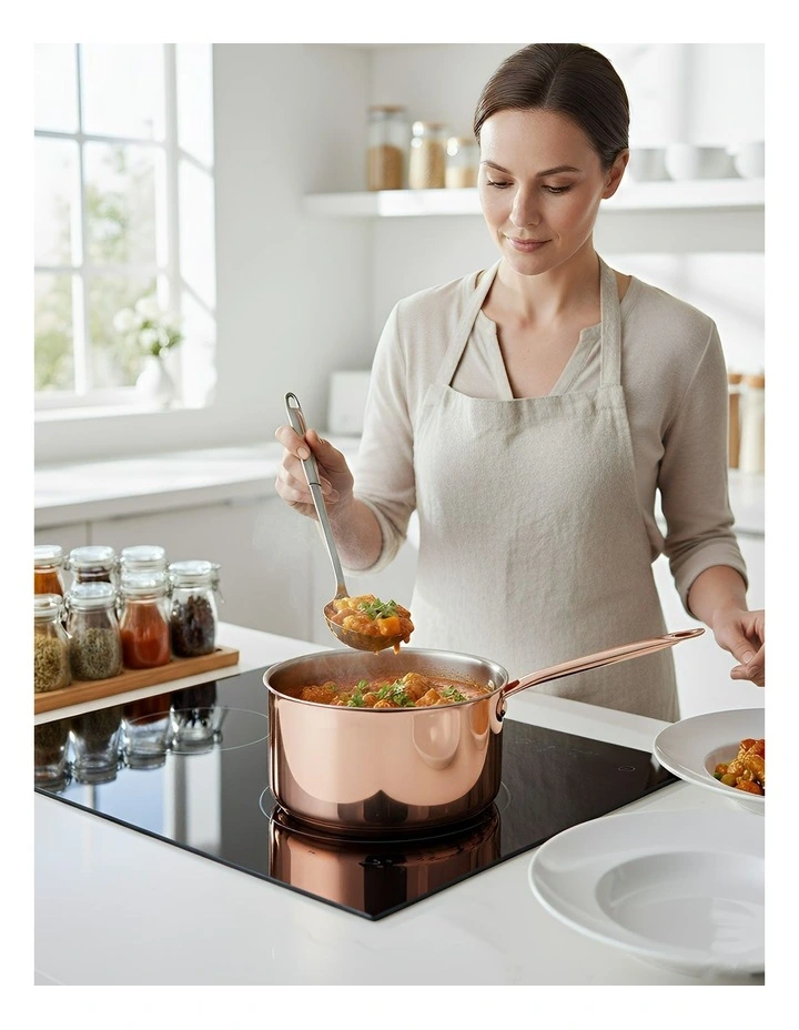 Stainless Steel Saucepan in Rose Gold image 3