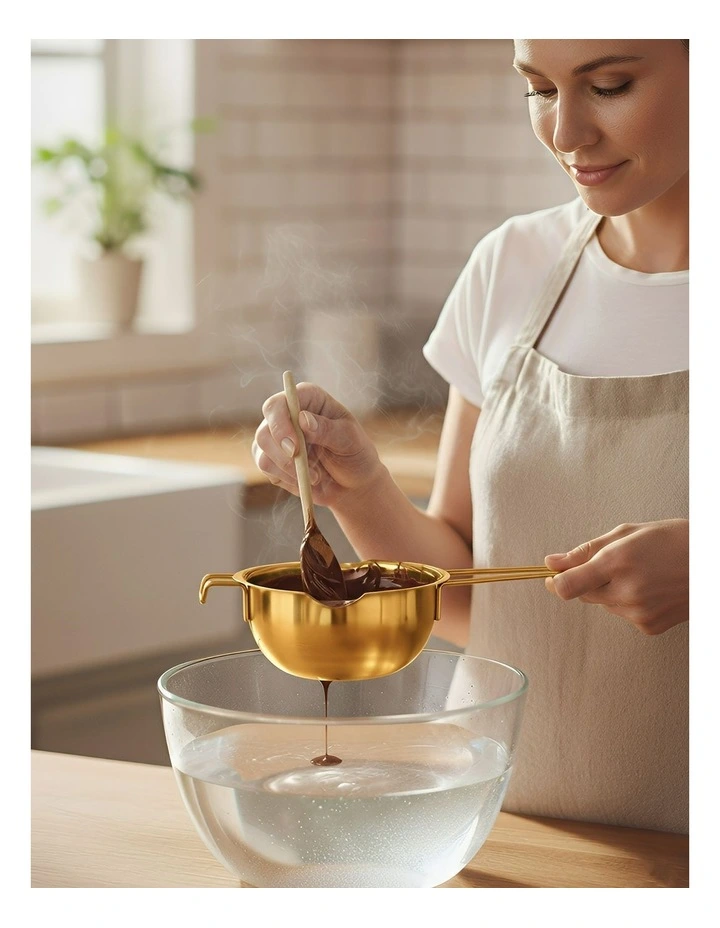 Chocolate Melting Pot 2 Piece in Gold image 3