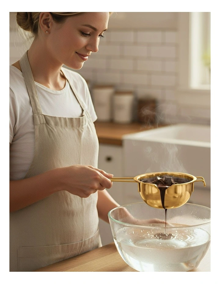 Chocolate Melting Pot 2 Piece in Gold image 4