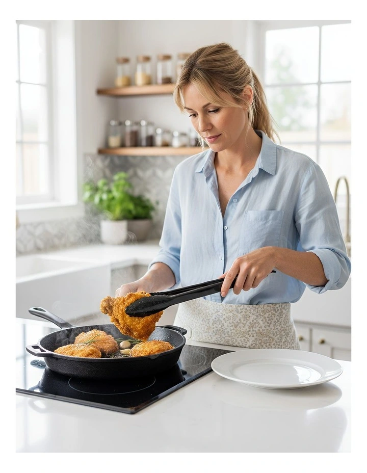 Precision Stainless Steel Meat Tong Clip 1 Piece in Black image 5