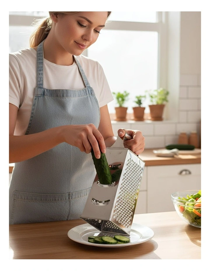 Stainless Steel Multi-Function Food Slicer in Silver image 5