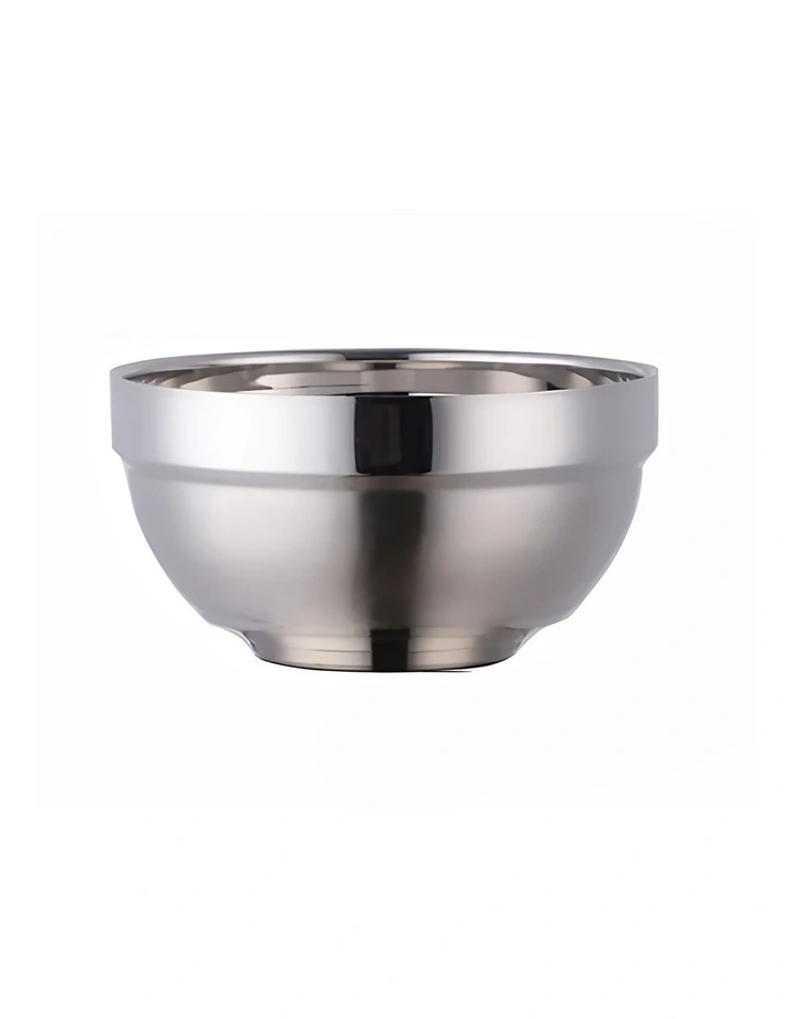 Silver Big Stainless Steel Rice Bowl 5 Pieces in Silver image 1