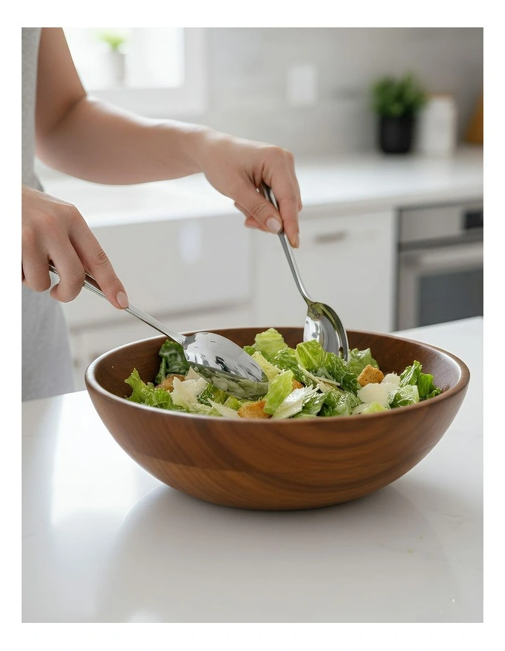 Giant Spoon and Fork Set of 2 Pieces in Silver image 2