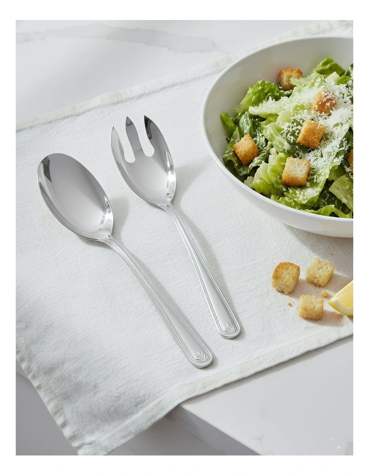 Giant Spoon and Fork Set of 2 Pieces in Silver image 4