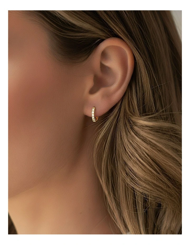 Hoop Earrings in Gold image 3